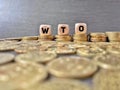 Finance Concept - WTO on wooden cubes. Stands for World Trade Organization.ÃÂ  Royalty Free Stock Photo